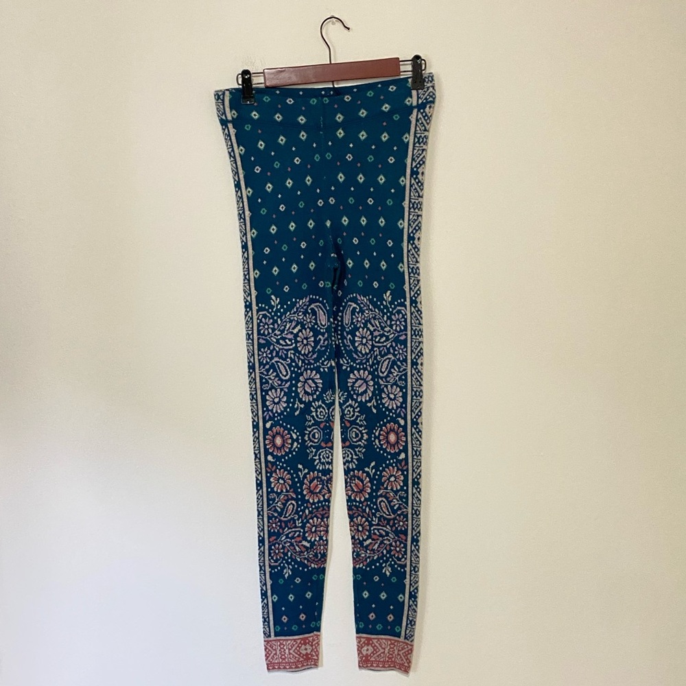 American Eagle Outfitters Blue Knit Soft Pull On Skinny Leggings Size Small